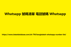 Whatsapp 號碼清單 電話號碼 Whatsapp
